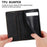 DF-05 For Google Pixel 7a Scratch Proof Solid Color Leather Phone Case RFID Blocking Wallet Stand Cover - Black - 6