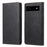 DF-05 For Google Pixel 6a PU Leather Shockproof Phone Case RFID Blocking Wallet Stand Cover - Black - 1