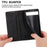 DF-05 For Google Pixel 6a PU Leather Shockproof Phone Case RFID Blocking Wallet Stand Cover - Black - 6