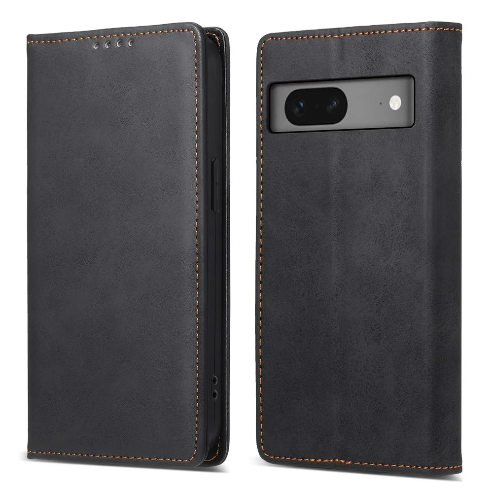 DF-05 For Google Pixel 7 5G RFID Blocking Wallet Stand Cover PU Leather Shockproof Phone Case - Black - 1