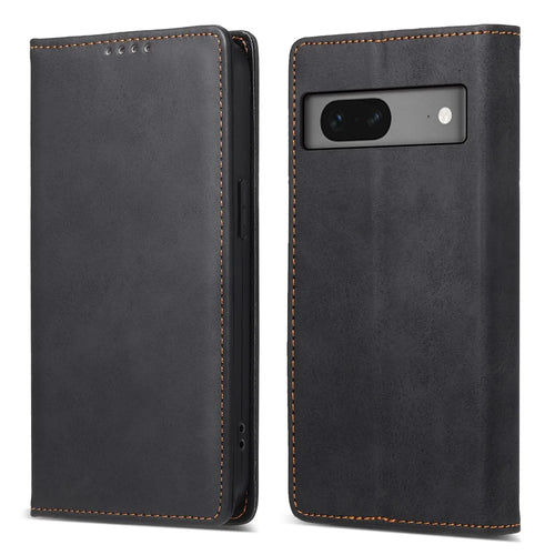 DF-05 For Google Pixel 7 5G RFID Blocking Wallet Stand Cover PU Leather Shockproof Phone Case - Black - 1