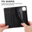 DF-05 For iPhone 14 RFID Blocking Wallet Stand Anti-collision Cover PU Leather Phone Case - Black - 6