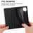 DF-05 For Samsung Galaxy A12 Stand PU Leather Phone Cover RFID Blocking Wallet Phone Case - Black - 6