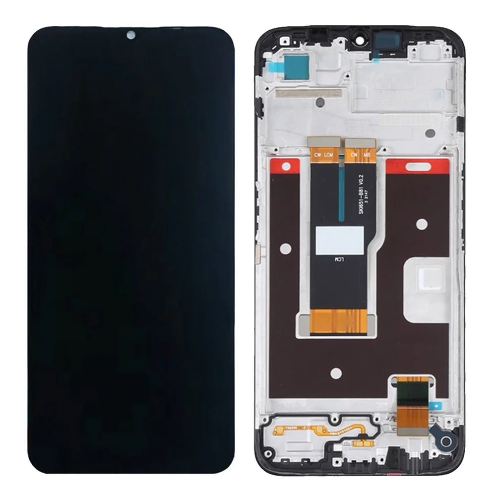 For Realme C31 Grade S OEM IPS LCD Screen and Digitizer Assembly + Frame Part (without Logo) - 1