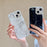For iPhone 14 Plus Hard Phone Shell Electroplating Epoxy Marble Pattern Silver Foil Acrylic+TPU Phone Case - Black - 5