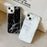 For iPhone 14 Plus Hard Phone Shell Electroplating Epoxy Marble Pattern Silver Foil Acrylic+TPU Phone Case - Black - 6