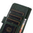 For iPhone 15 Plus Shockproof Wallet Phone Stand Case PU Leather Cowhide Texture Cover - Green - 4
