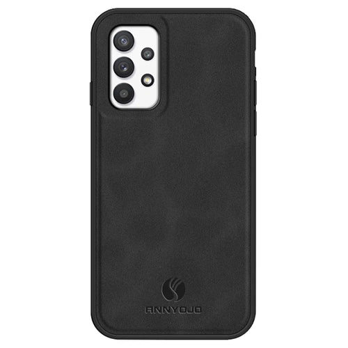 ANNYOJO For Samsung Galaxy A32 5G / M32 5G PU Leather+PC+TPU Back Cover Drop-proof Phone Case - Black - 1