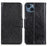 For iPhone 15 Split Leather Phone Case Nappa Texture Anti-drop Protective Cover with Stand Wallet - Black - 1