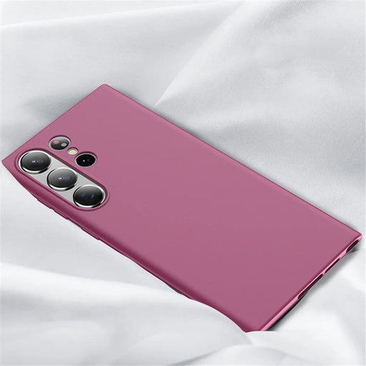 X-LEVEL for Samsung Galaxy S23 Ultra Guardian Series Matte Phone Case Soft TPU Anti-Scratch Shockproof Cover - Wine Red - 1