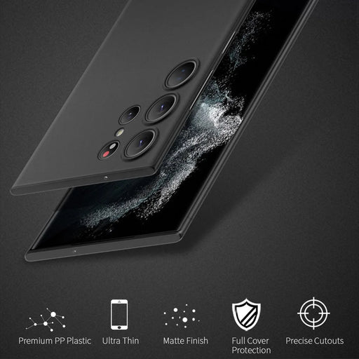 X-LEVEL For Samsung Galaxy S23 Ultra PP Phone Case Ultra-slim Anti-fingerprint Matte Cover - Transparent Black - 2