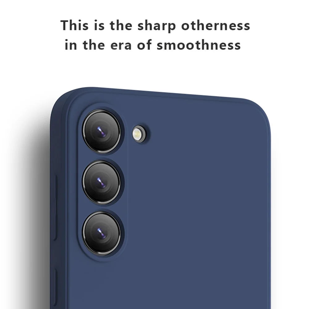 X-LEVEL For Samsung Galaxy S23 Liquid Silicone Texture Back Cover Anti-drop TPU Phone Case - Dark Blue - 2