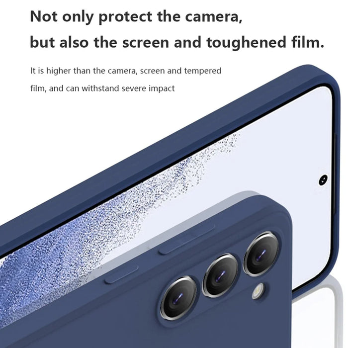 X-LEVEL For Samsung Galaxy S23+ Liquid Silicone Texture Phone Cover Soft TPU Protective Case - Dark Blue - 4