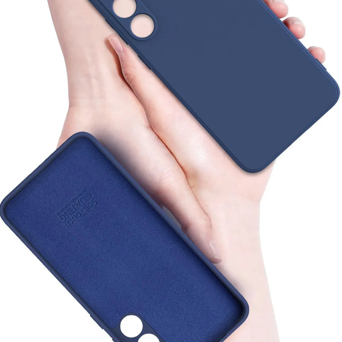 X-LEVEL For Samsung Galaxy S23+ Liquid Silicone Texture Phone Cover Soft TPU Protective Case - Dark Blue - 5
