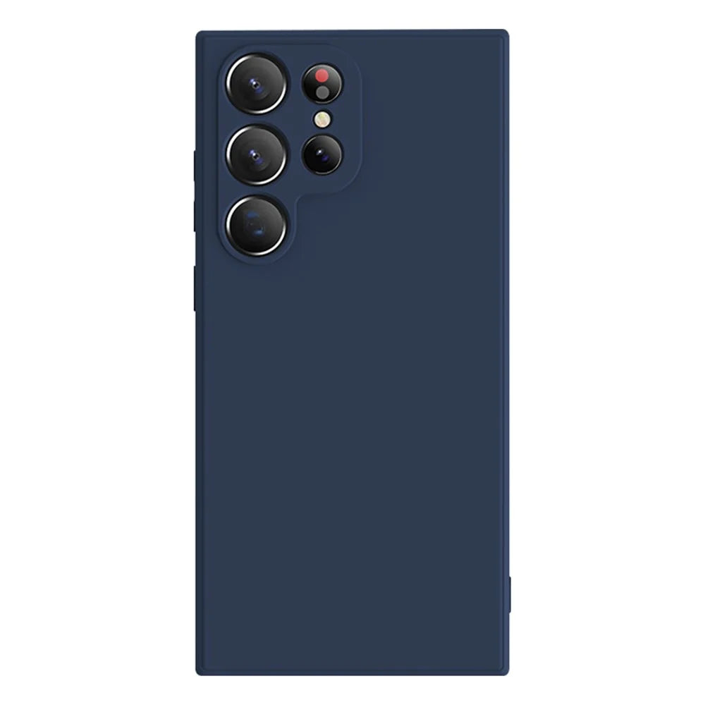 X-LEVEL For Samsung Galaxy S23 Ultra Anti-drop TPU Phone Case Liquid Silicone Texture Back Cover - Dark Blue - 1