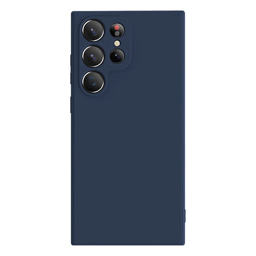 X-LEVEL For Samsung Galaxy S23 Ultra Anti-drop TPU Phone Case Liquid Silicone Texture Back Cover - Dark Blue - 1