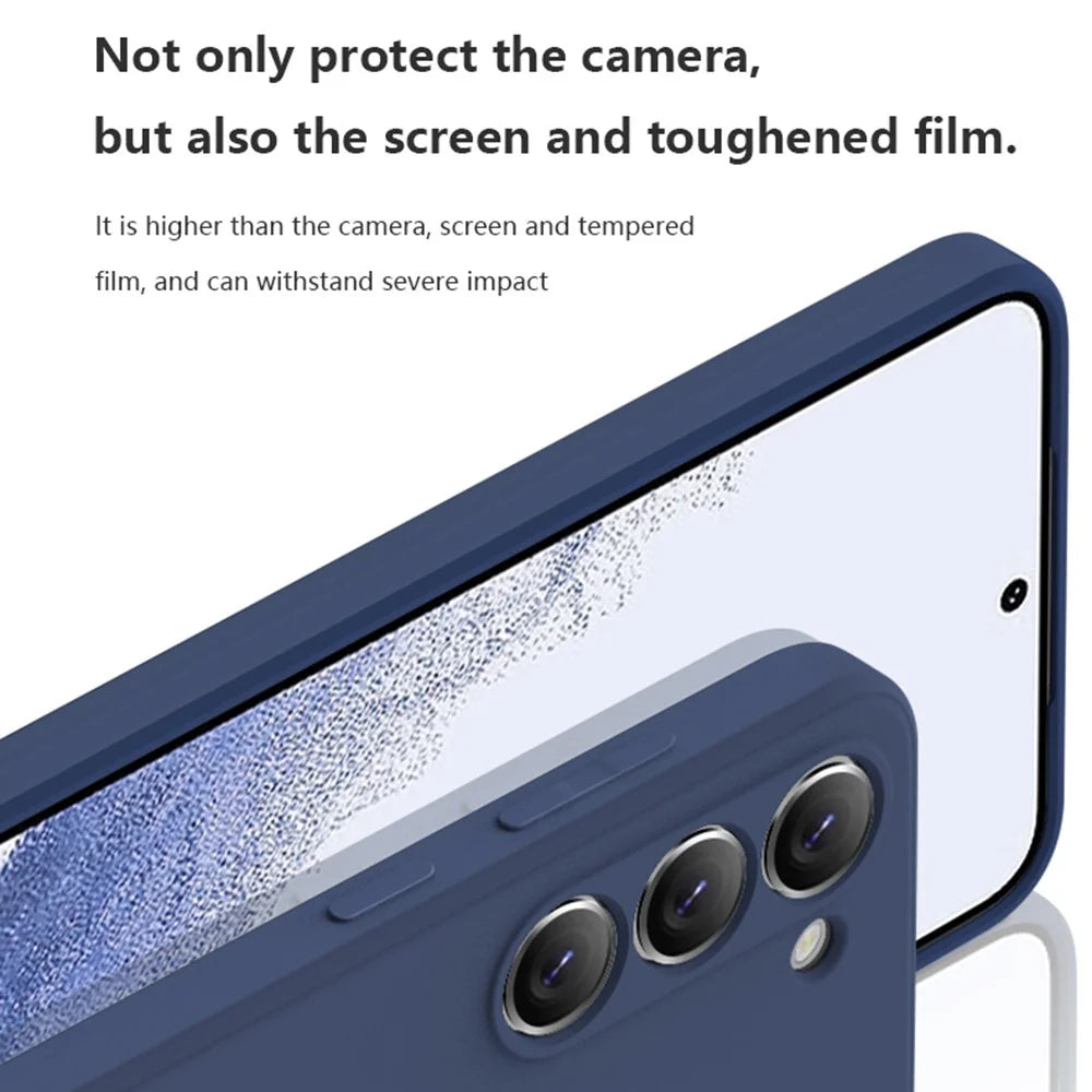 X-LEVEL For Samsung Galaxy S23 Ultra Anti-drop TPU Phone Case Liquid Silicone Texture Back Cover - Dark Blue - 4