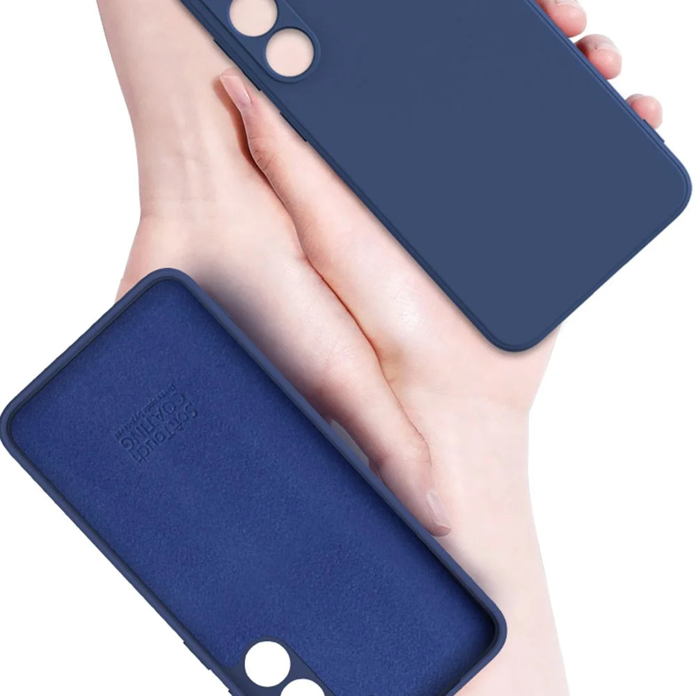 X-LEVEL For Samsung Galaxy S23 Ultra Anti-drop TPU Phone Case Liquid Silicone Texture Back Cover - Dark Blue - 5