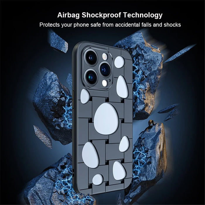 XUNDD Protective Shell for iPhone 14 Pro Max Drop-proof TPU Phone Case with Heat Dissipation Holes - Black - 3