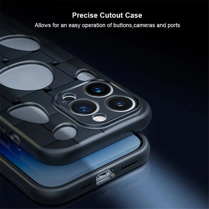 XUNDD Protective Shell for iPhone 14 Pro Max Drop-proof TPU Phone Case with Heat Dissipation Holes - Black - 7