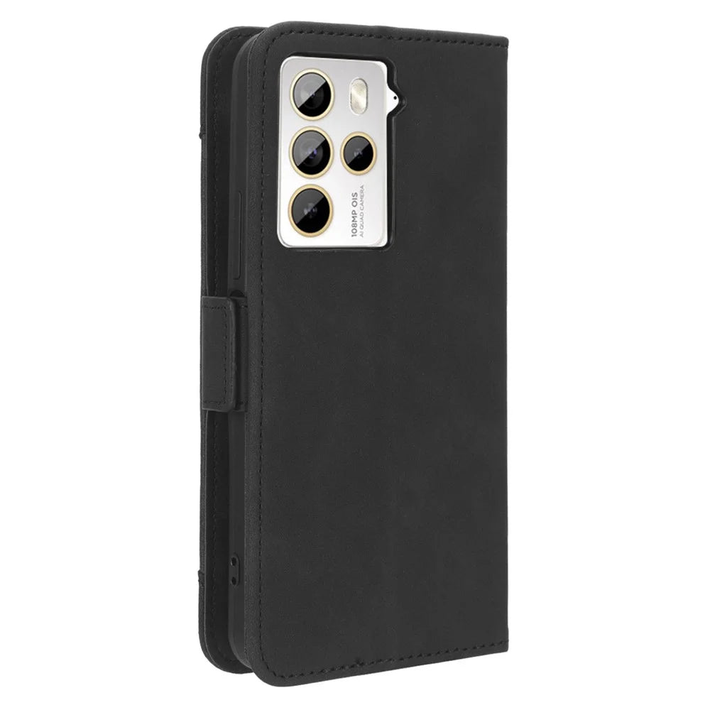 For HTC U23 Pro 5G Multiple Card Slots Cell Phone Cover PU Leather Case with Stand Wallet - Black - 7