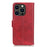 For iPhone 15 Pro Max Full Protection Cover PU Leather Wallet Stand Cowhide Texture Cell Phone Case - Red - 7