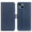 For iPhone 15 Plus Anti-Dust Stand Phone Case Cowhide Texture PU Leather Wallet Cover - Blue - 1