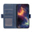 For iPhone 15 Plus Anti-Dust Stand Phone Case Cowhide Texture PU Leather Wallet Cover - Blue - 3