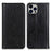 For iPhone 15 Pro Split Leather Phone Cover Wallet Litchi Texture Magnetic Closure Cell Phone Case - Black - 1