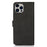 KHAZNEH For iPhone 15 Pro Max Shockproof Phone Cover Textured PU Leather Phone Case Flip Wallet Stand Shell - Black - 7