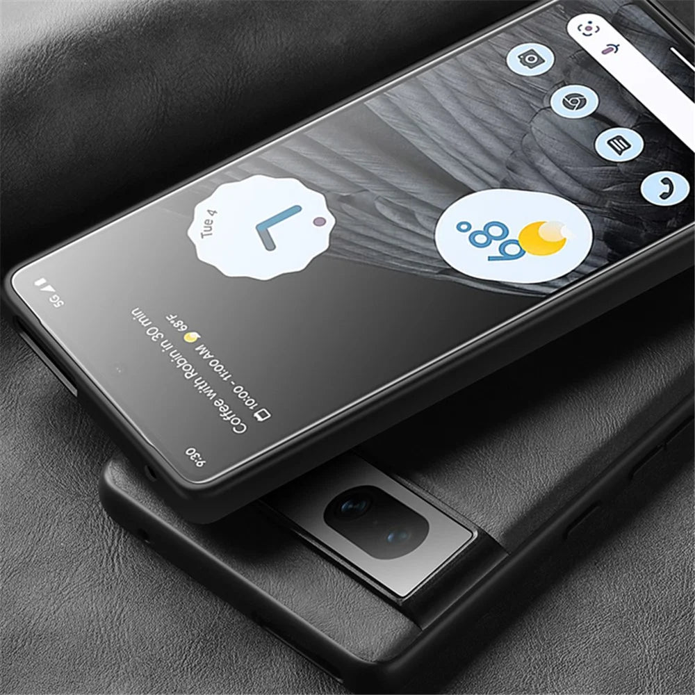 X-LEVEL Earl 3rd Gen Series For Google Pixel 7 5G Matte Phone Case Soft TPU Anti-Scratch Cover - Black - 6