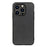 For iPhone 15 Pro Max PC+TPU+PU Leather Anti-Scratch Phone Case Cowhide Texture Back Cover - Black - 1