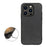 For iPhone 15 Pro Max PC+TPU+PU Leather Anti-Scratch Phone Case Cowhide Texture Back Cover - Black - 2