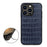 For iPhone 15 Pro Max Crocodile Texture Genuine Cow Leather+TPU+PC Phone Case Phone Cover - Blue - 2
