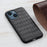 For iPhone 15 Dustproof Genuine Cow Leather+TPU+PC Phone Case Crocodile Texture Phone Cover - Black - 3