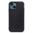 Litchi Texture Phone Case for iPhone 15 , Genuine Cow Leather+PC+TPU Anti-Scratch Hybrid Cover - Black - 1