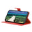 For iPhone 15 Pro PU Leather Full Protection Phone Case Wallet Stand Litchi Texture Cover - Red - 2