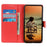 For iPhone 15 Pro PU Leather Full Protection Phone Case Wallet Stand Litchi Texture Cover - Red - 3