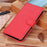 For iPhone 15 Pro PU Leather Full Protection Phone Case Wallet Stand Litchi Texture Cover - Red - 6