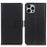 For iPhone 15 Pro PU Leather Wallet Phone Cover Scratch-resistsant Stand Smartphone Case - Black - 1