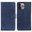 PU Leather Phone Case for iPhone 15 Pro , Stand Cowhide Texture Phone Wallet Protective Cover - Blue - 1
