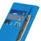 For iPhone 15 Plus Anti-Scratch Phone Case Wallet Stand PU Leather Litchi Texture Protective Shell - Blue - 4