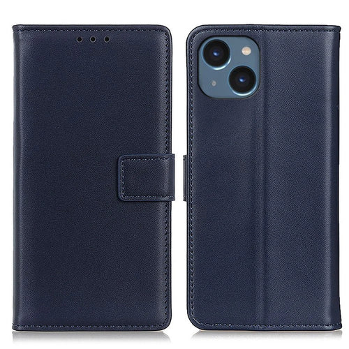 For iPhone 15 Anti-Scratch TPU+PU Leather Phone Cover Full Protection Case Wallet Phone Shell - Blue - 1