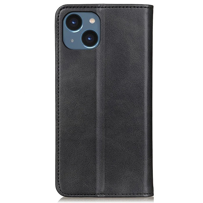 For iPhone 15 Anti-Scratch Phone Case Full Protection Stand Split Leather Wallet Cell Phone Cover - Black - 7