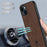 ANNYOJO For iPhone 14 Phone Case Support Magnetic Car Mount PU Leather Coated PC+TPU Cover - Coffee - 2