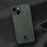 ANNYOJO For iPhone 14 Phone Case Support Magnetic Car Mount PU Leather Coated PC+TPU Cover - Coffee - 6