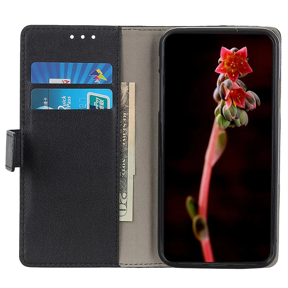 For Nokia XR21 PU Leather Wallet Phone Case Shockproof TPU Inner Shell Stand Flip Cover - Black - 2