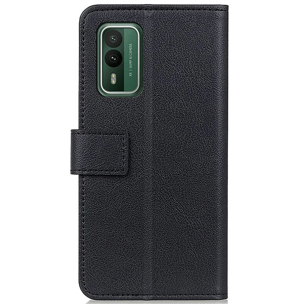 For Nokia XR21 PU Leather Wallet Phone Case Shockproof TPU Inner Shell Stand Flip Cover - Black - 7