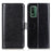 For Nokia XR21 PU Leather Crazy Horse Texture Folio Case Wallet Stand Flip Phone Cover - Black - 1
