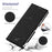 VILI DMX Series PU Leather Phone Case for Sharp Aquos Wish3  , Card Slots Stand Protective Phone Cover - Black - 6